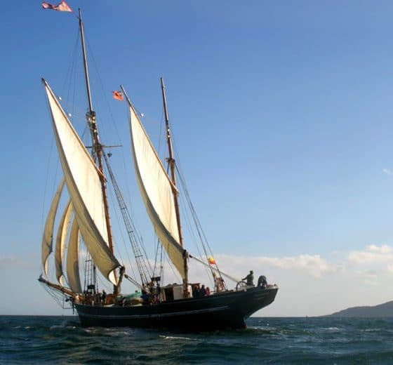 Bessie sailing in the Cornish winds