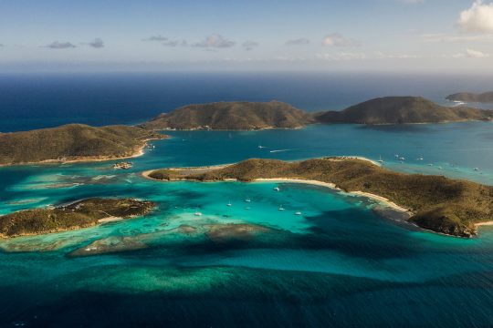 Aerial View of the British Virgin Islands