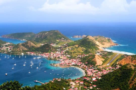 Aerial View of the island of Guadeloupe