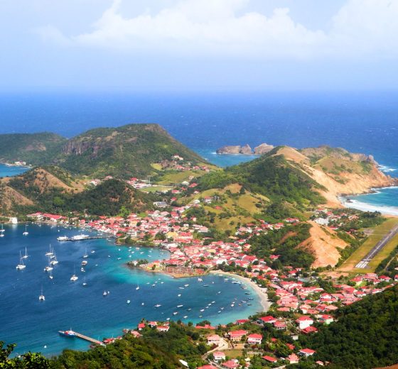 Aerial View of the island of Guadeloupe