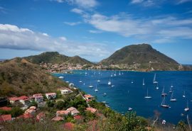 Aerial view of Les Saintes Bay Guadeloupe