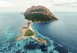 Aerial view of La Maddalena, Sardinia, Italy