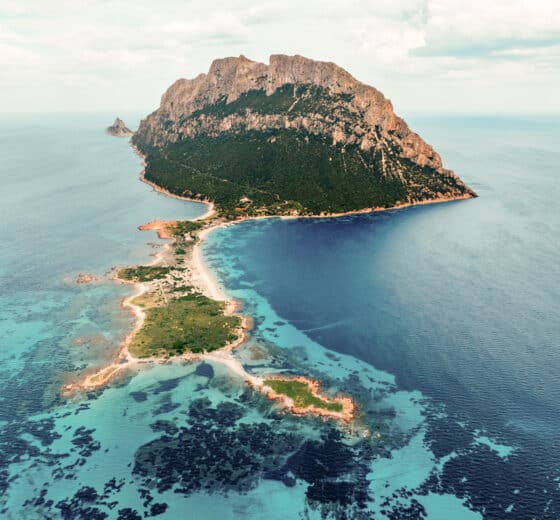 Aerial view of La Maddalena, Sardinia, Italy