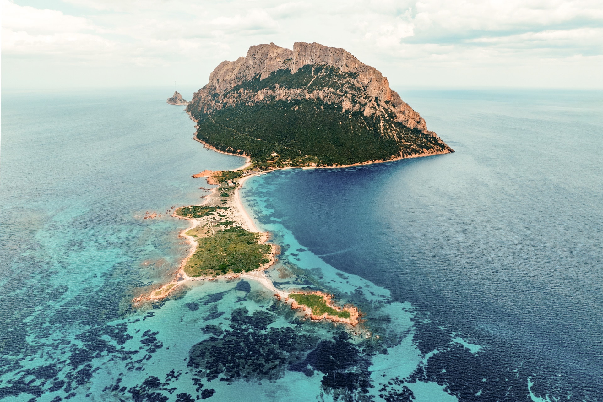 Aerial view of La Maddalena, Sardinia, Italy