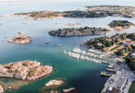 Aerial view of Stryso, Gothenburg, Swedish archipelago, Sweden
