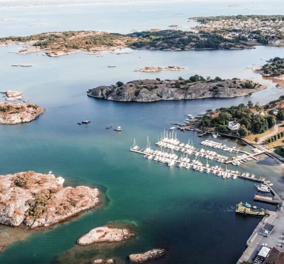 Aerial view of Stryso, Gothenburg, Swedish archipelago, Sweden