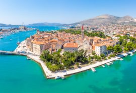 Aerial view of Trogir, Croatia