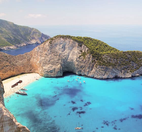 Aerial view of Zakynthos, Ionian Islands, Greece