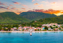 Aerial view of the island of Martinique, Caribbean
