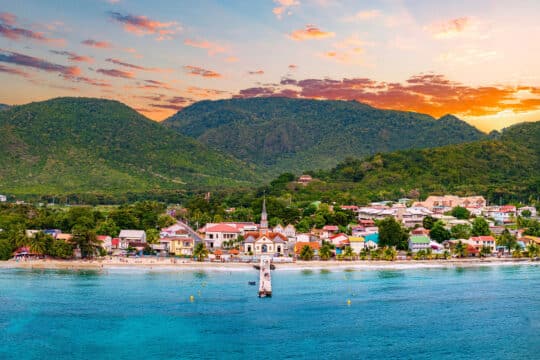 Aerial view of the island of Martinique, Caribbean
