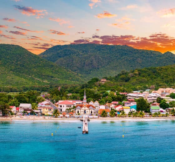 Aerial view of the island of Martinique, Caribbean