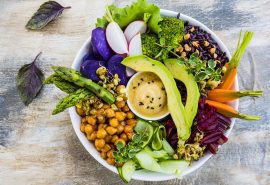 Agave food poke bowl