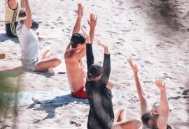 Agave guest yoga on the beach