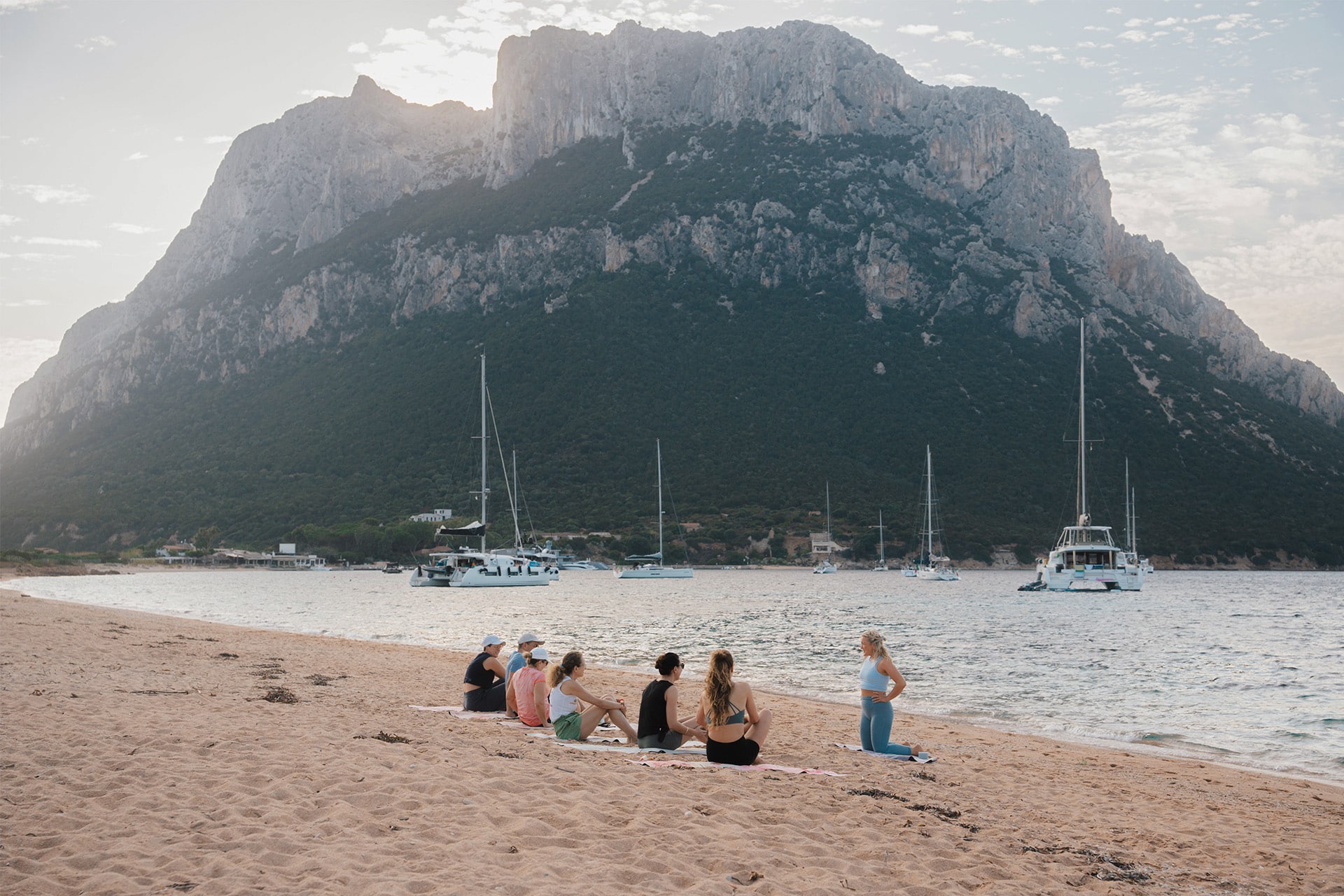 Agave guests on beach in Sardinia, Italy