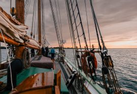 Aron deck sunset