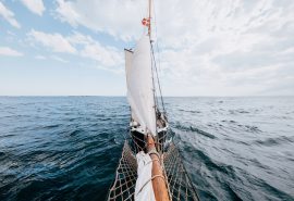 Aron from the bowsprit adventure sailing Denmark