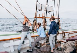 Aron guests pulling ropes hands-on adventure