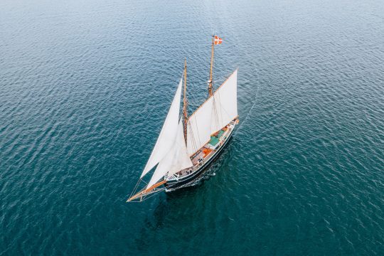 Aron sailing in Denmark
