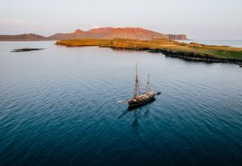 Bessie Ellen anchored in the Hebrides
