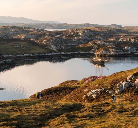 Bessie Ellen anchored off Ronay, Outer Hebrides, Scotland