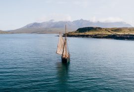 Bessie Ellen sailing off the coast of the isle of Skye, Scotland