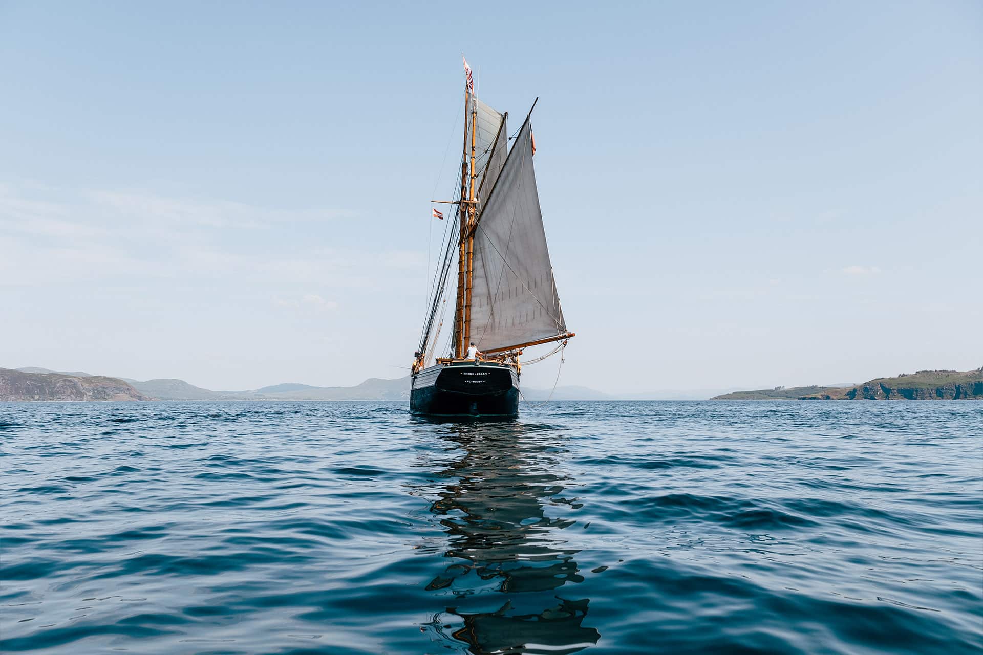 Bessie Ellen stern sailing