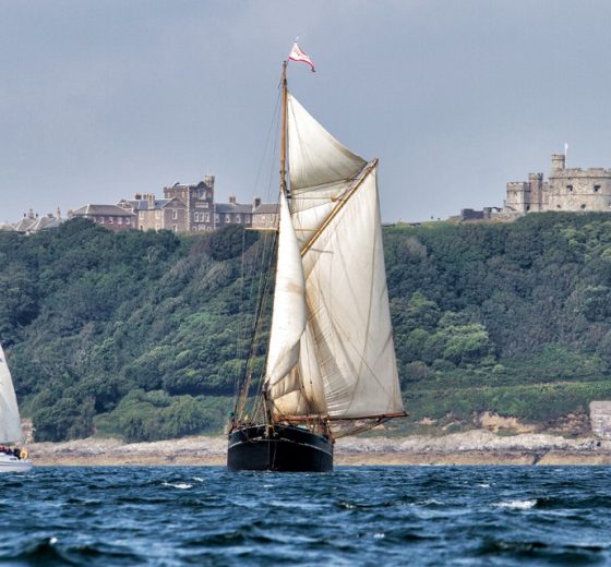 Bessie Ellen sailing off St Mawes head