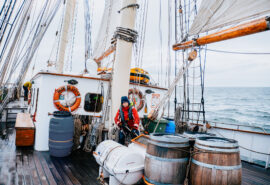 Blue Clipper Female guest solo traveller sailing onboard