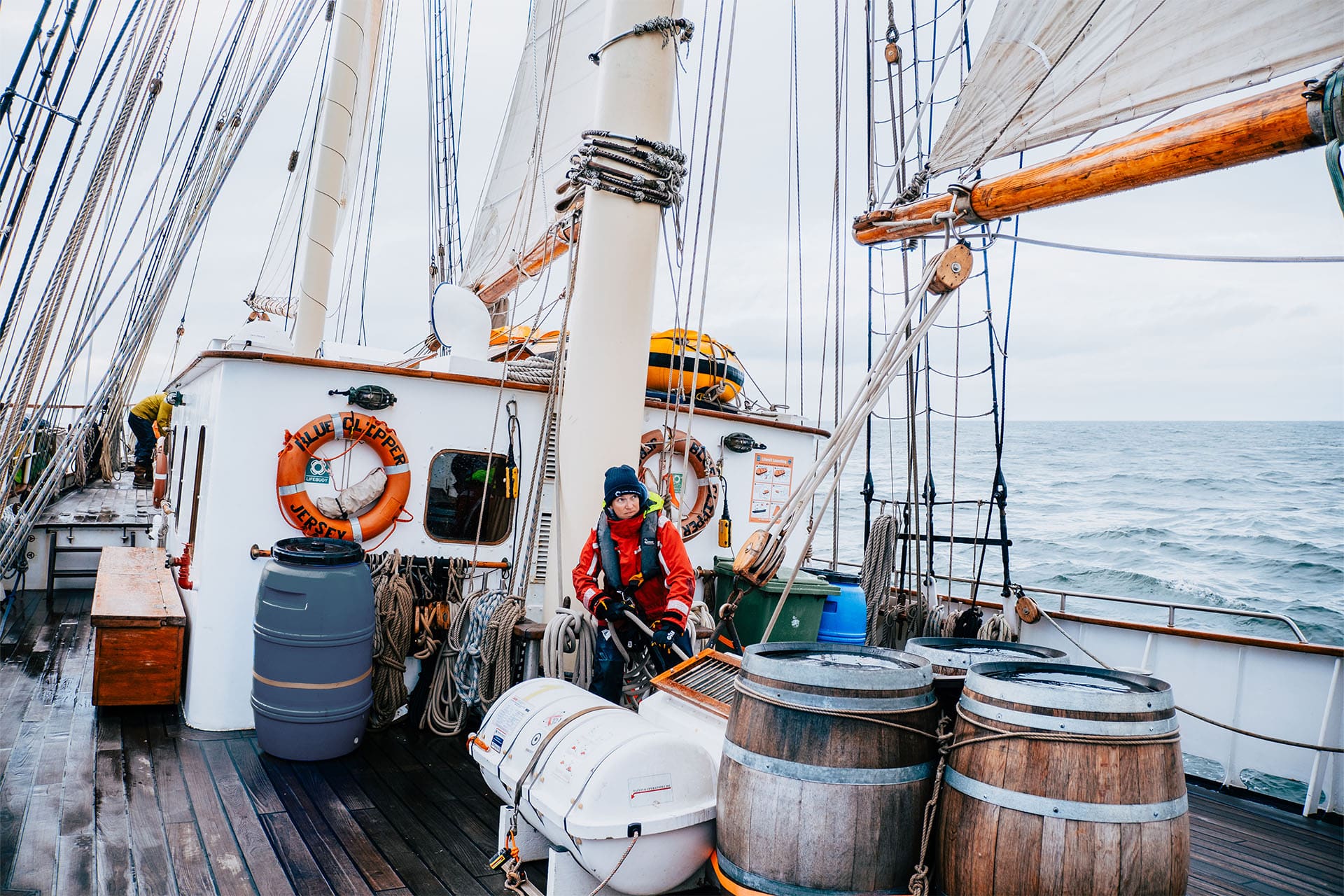 Blue Clipper Female guest solo traveller sailing onboard