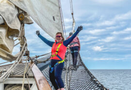 Blue Clipper bowsprit guests