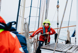 Blue Clipper guest offshore sailing
