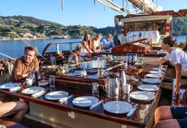 Breakfast in the Caribbean on board Florette