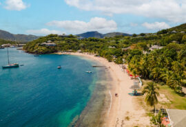 Caribbean island of Antigua, Barbuda beach