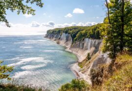 Chalk cliffs of island of Rugen, Hanseatic cities, Germany