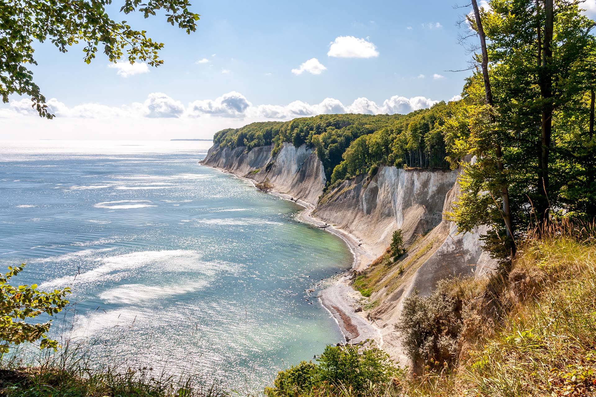 Chalk cliffs of island of Rugen, Hanseatic cities, Germany