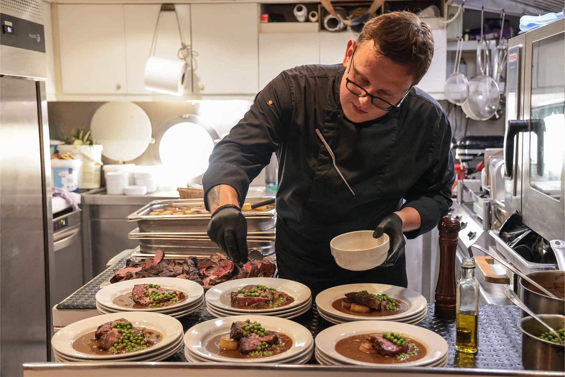 Chef onboard SC Chronos Rhea food dining