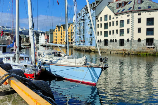 Cherokee anchored in Alesund, Norway