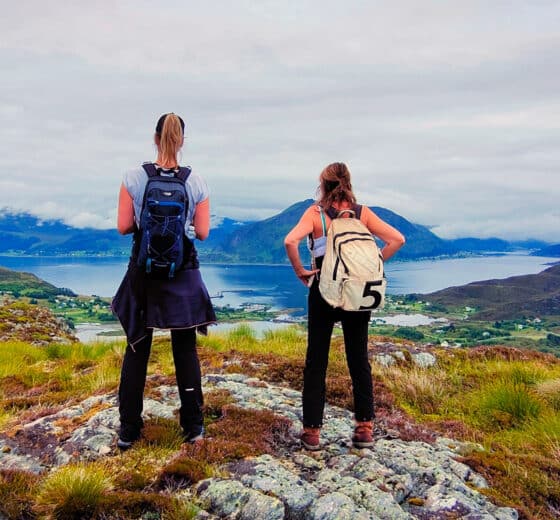 Cherokee guests hiking in the Norwegian Fjords Norway