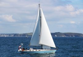 Cherokee under full sail