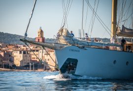 Chronos underway in the Med from the side