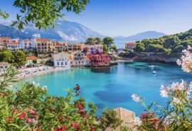 Colorful village of Assos in Kefalonia, Greece, Ionian islands