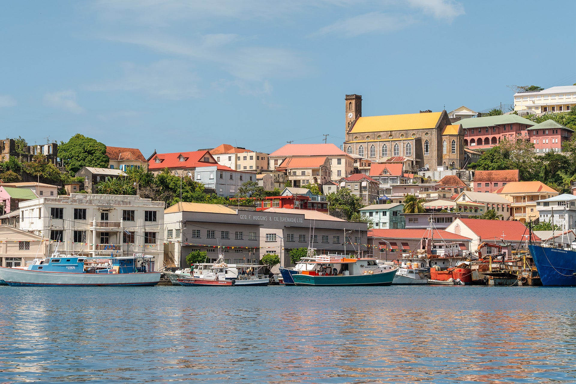 Colourful bay of St George's Grenada, Caribbean