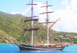 Eye of the Wind sails down