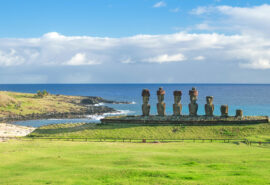 Easter Island statues, Polynesia, South America
