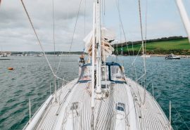 Emma Claire anchored in Devon bay UK