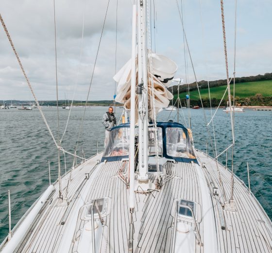 Emma Claire anchored in Devon bay UK
