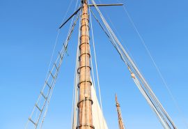 Escape mast blue sky