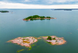 Finland archipelago islands aerial view