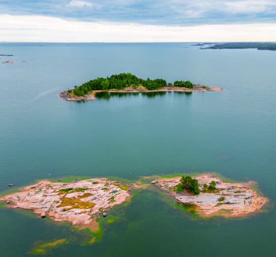 Finland archipelago islands aerial view