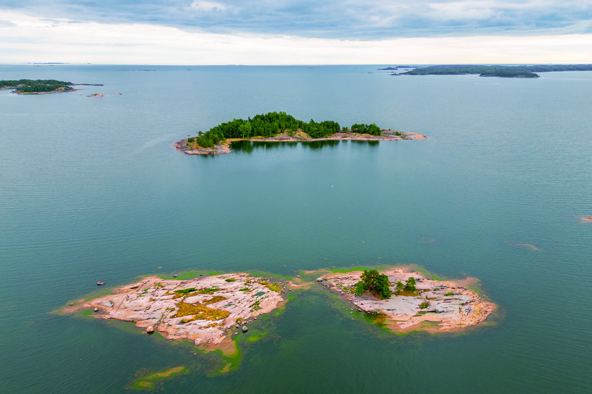 Finland archipelago islands aerial view
